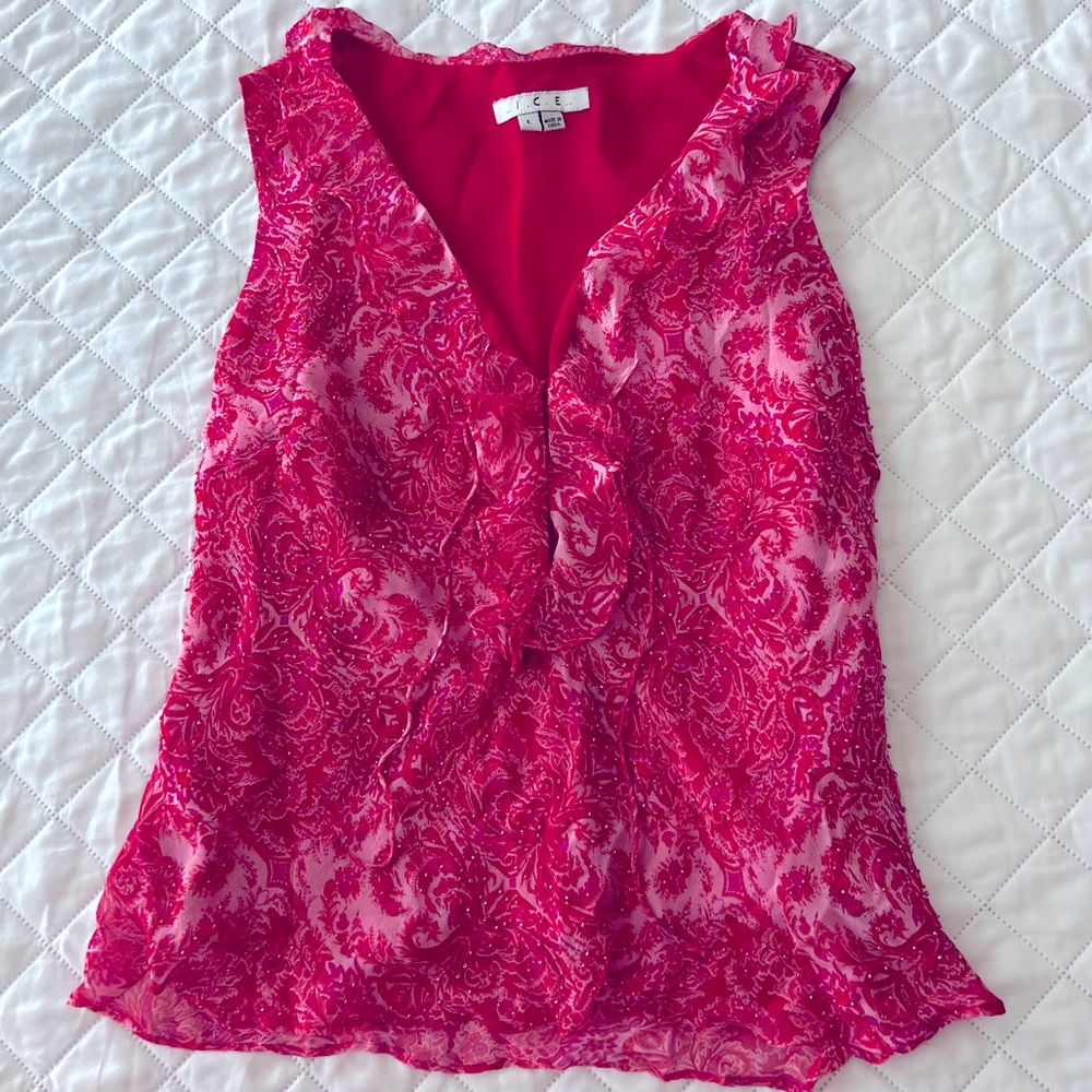 Y2K Style Beaded Tank - Large